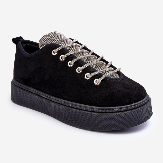 PS1 Crne Ecea ženske sportske cipele ukrašene kamenčićima crno 1