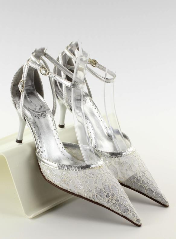 Elegantne pumpe 3947-13 blanc siva 2