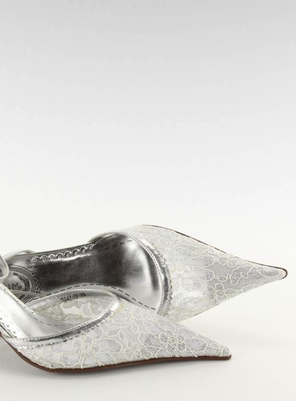 Elegantne pumpe 3947-13 blanc siva 1