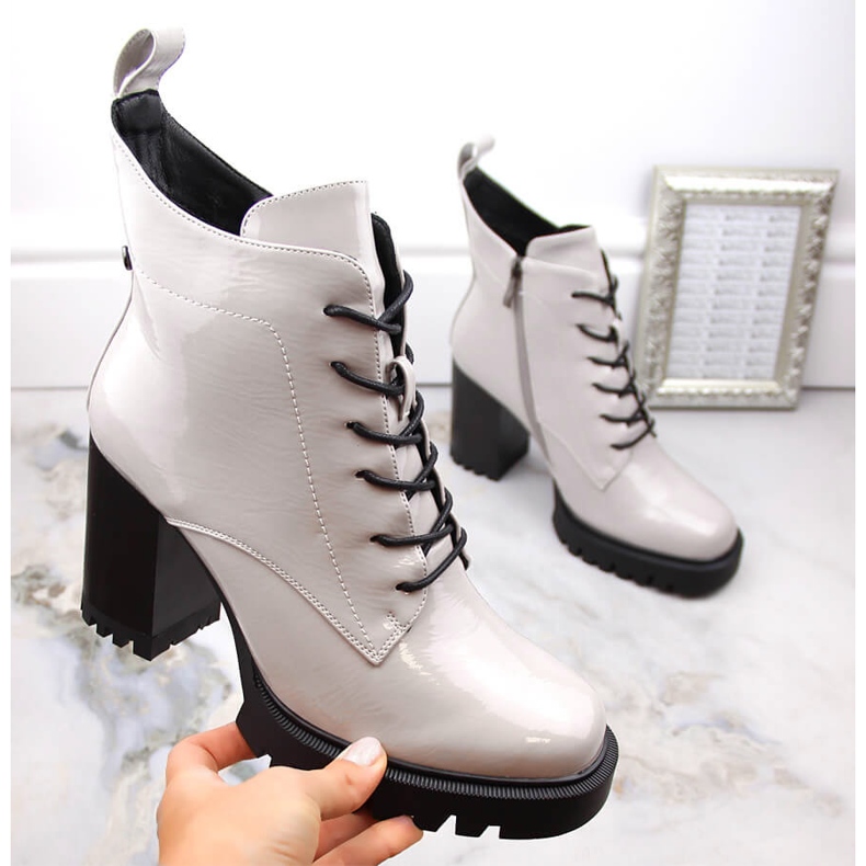 Ženske patentirane, izolirane gležnjače, sive, S.Barski siva 1