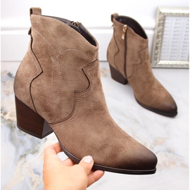 Ženske izolirane kaubojske čizme smeđe Potocki SZ12186 smeđa 1