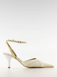 Vjenčane pumpe 8650-2 bijele smeđa 1