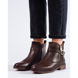 Smeđe ravne gležnjače Shelovet smeđa 1