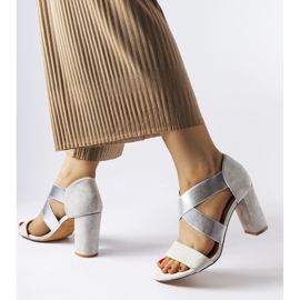 Inna Gravago sive sandale na visoku petu siva 1