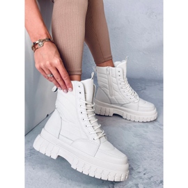 Ravne čizme na vezanje Barkin Beis bež 1