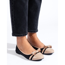 Crne i bež ženske balerinke Shelovet crna 2