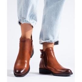 Shelovet ženske Camel Chelsea čizme smeđa 2