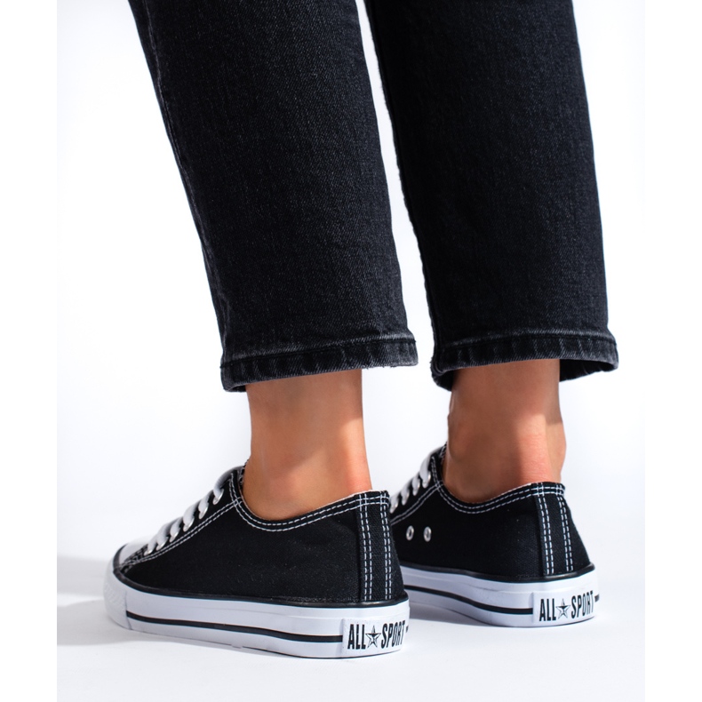 Crne klasične ženske tenisice marke Shelovet crna 1