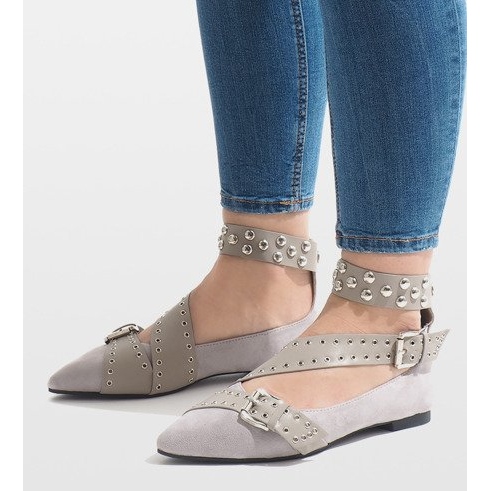 Sive klizne cipele s klinovima B12-8 ružičasta 1