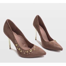 Ružičaste velurske štikle DD55P ružičasta 1