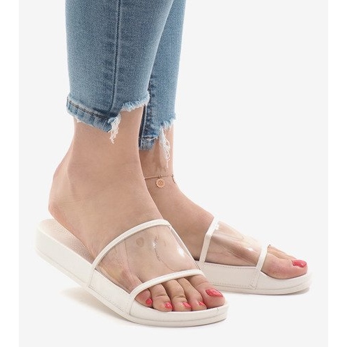 Bijele prozirne papuče 815 bijela 1