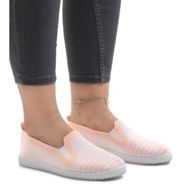 Klizajuće tenisice s breskvastom bojom XJ-2909 bijela žuta boja 1