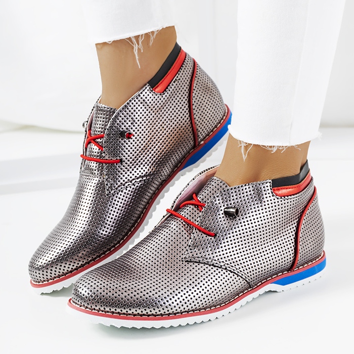 BM Klasične jazz cipele srebrne boje JFL654-2 srebro 1