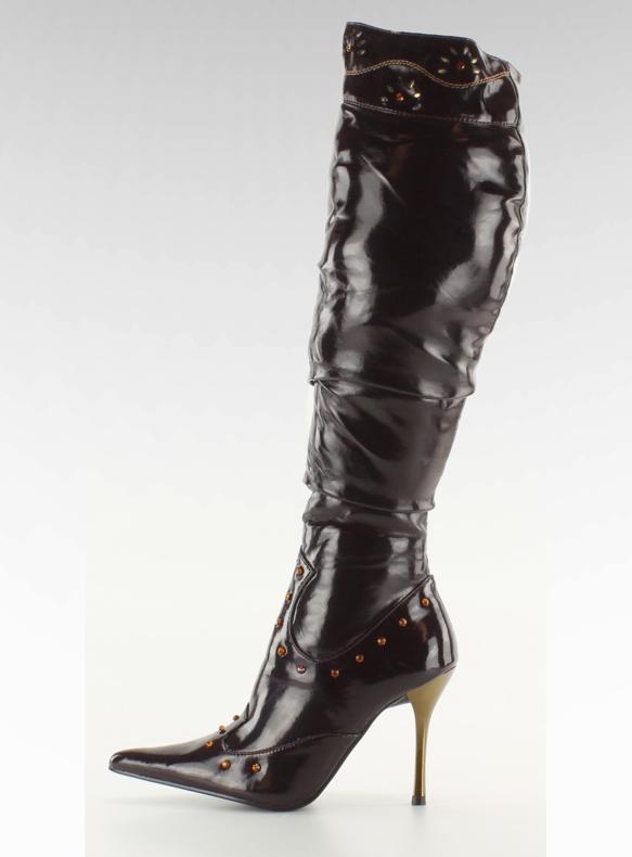 Lakirane čizme 6882-9V Marron smeđa 1