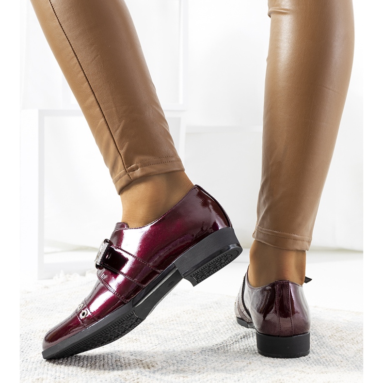 Bordo lakirane cipele s kopčom C18-6263-2 crvena raznobojna 1