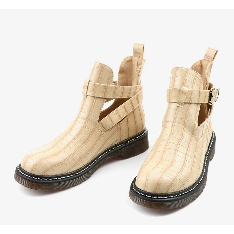 Bež čizme s kopčom Nillda 1