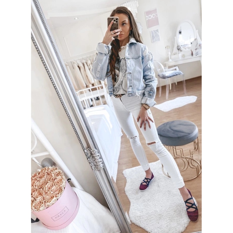 Balerine od roze tkanine LD8E07 mornarsko plava ružičasta 1