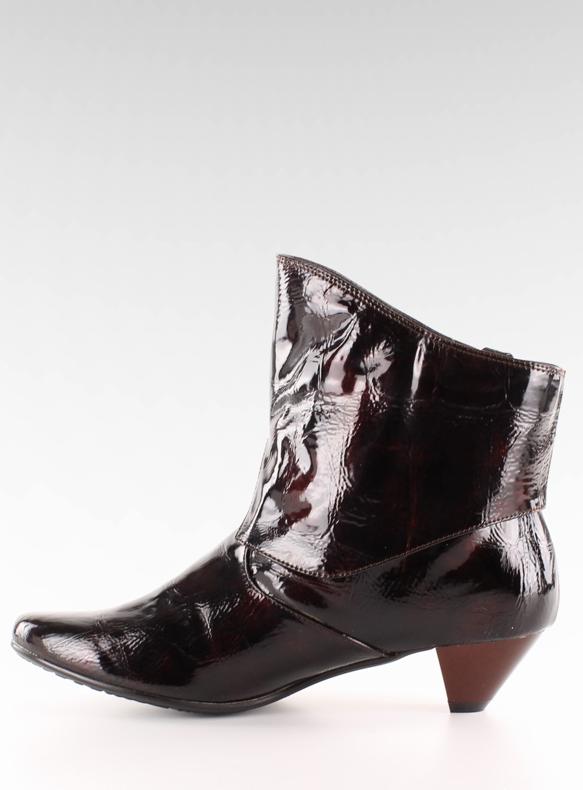 Čizme s lukom 5196-3V bordo smeđa 2