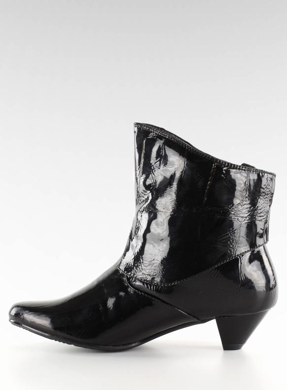 Čizme s lukom 5196-3V crno-lakirane crna 2