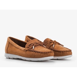 Smeđe natikače od eko-antilopa s mašnom Mckayla smeđa 1