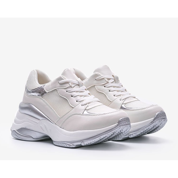 Srebrne tenisice s debelim Lydijinim potplatom bijela 1