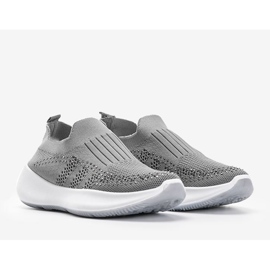 Sive sportske cipele s kubnim cirkonijem Mia siva 1