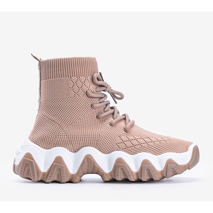 Tenisice s čarapama Khaki Gisselle bež 1