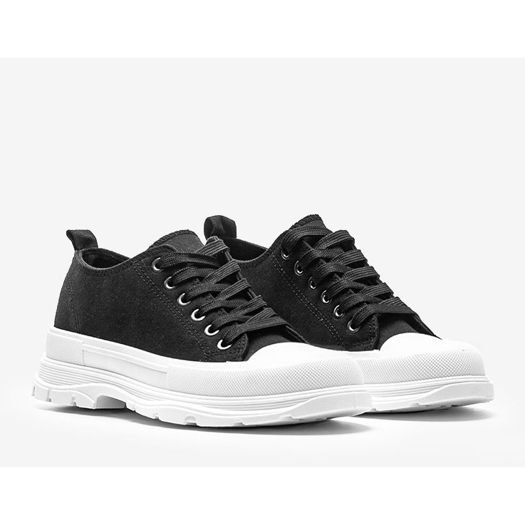 Crne tenisice na zdepastom potplatu Alyssa crna 1