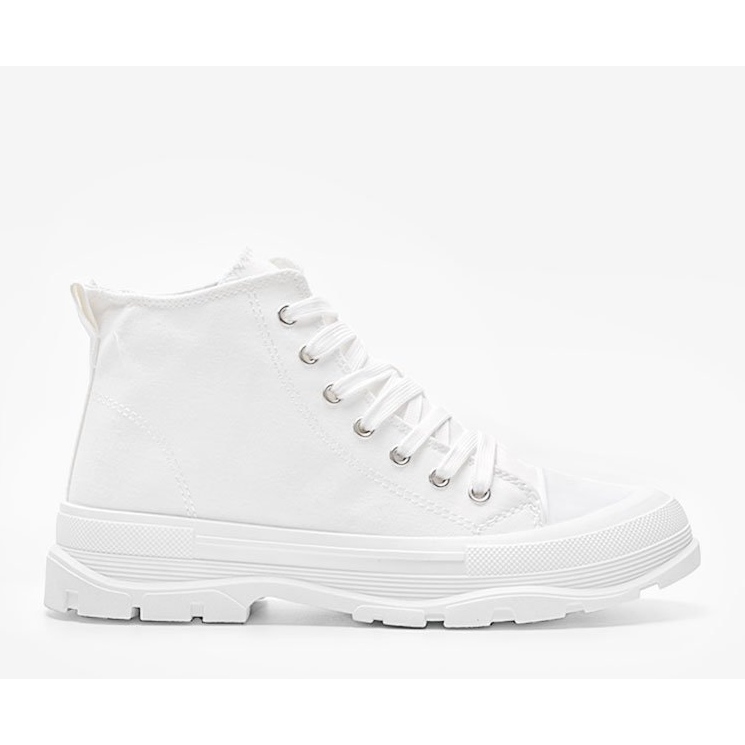 Bijele visoke tenisice na debelom Evelin potplatu bijela 1