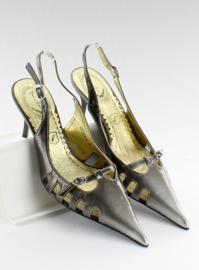 Visoke potpetice s otvorenom petom 39555-41V sive siva 1