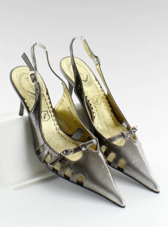 Visoke potpetice s otvorenom petom 39555-41V sive siva 1