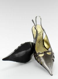 Visoke potpetice s otvorenom petom 39555-41V sive siva 2