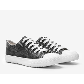 Crne sjajne tenisice Cora crno 1