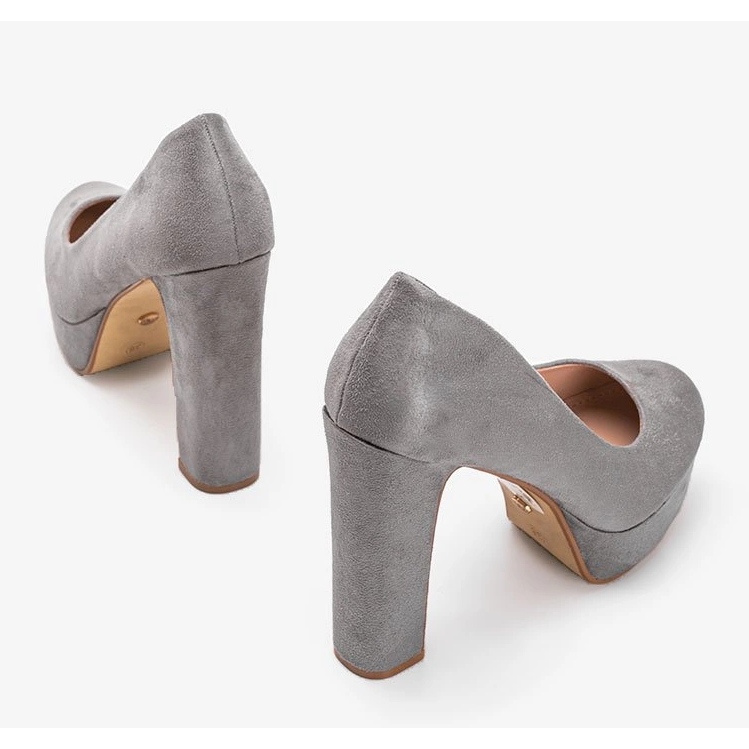 Sive štikle na platformi Aisha siva 1