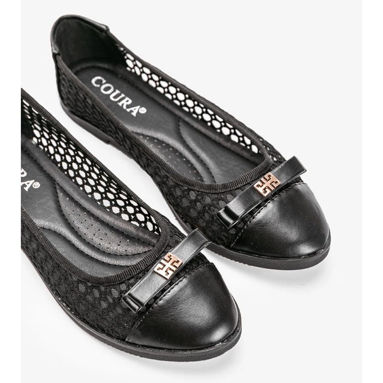 Kaley crne ažurne balerine crno 1