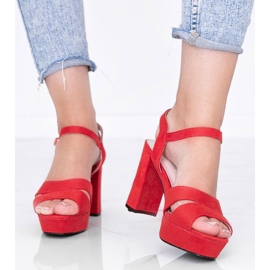 Crvene sandale na mjestu Kimmie crvena 1