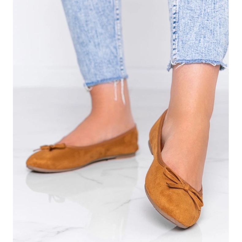 Smeđe balerinke s mašnom Angelina smeđa 1