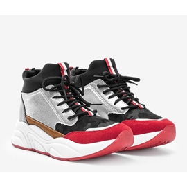 Crne tenisice na zdepastom potplatu Cassadi višebojan 1