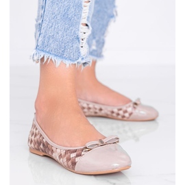 Bež balerine s broadvejskim uzorkom upletene 1