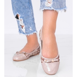 Bež balerine s broadvejskim uzorkom upletene 2