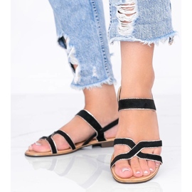 Crne Rosina ženske sandale crno 1