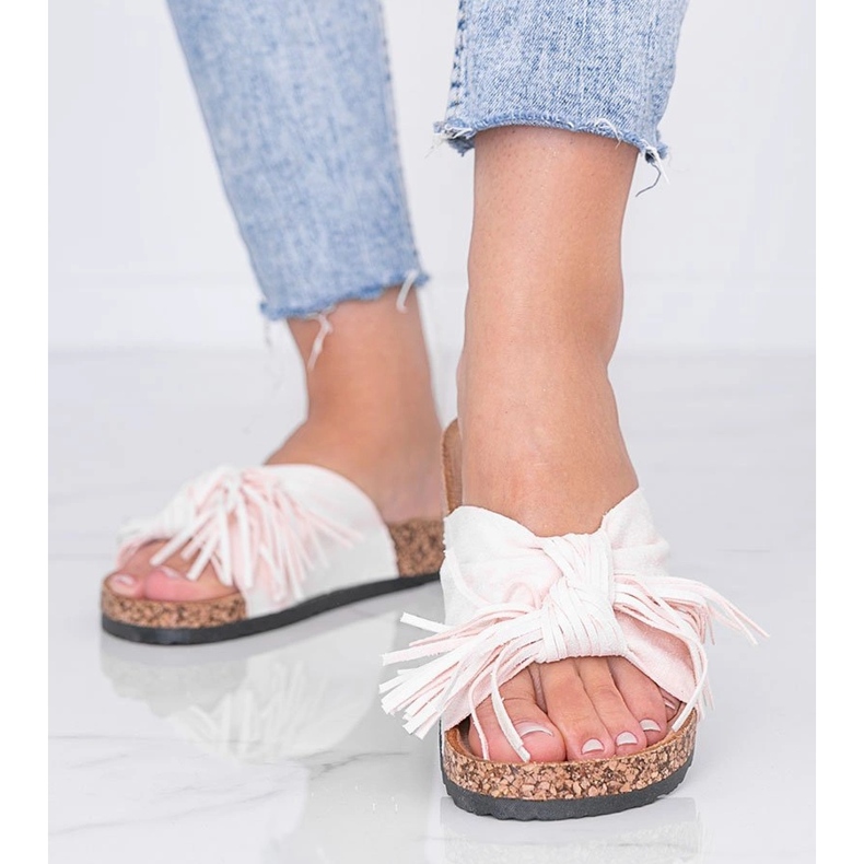 Bež papuče na potplatu od pluta Crys 1