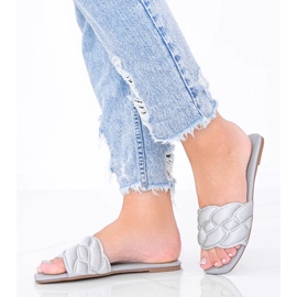 Sive papuče s ukrasnim Stormi gornjim dijelom siva 1