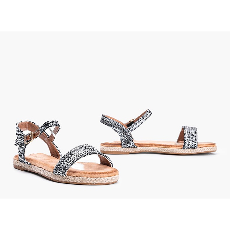 Crne i srebrne ženske sandale iz Balerije crna srebro 1