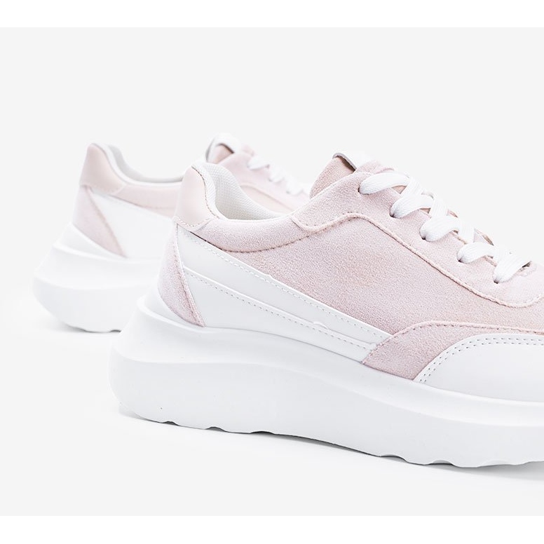 Bež tenisice s bijelim detaljima na visokom potplatu Barteks bijela 1