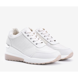 Bež tenisice na klin s pletenim uzorkom Dianne 1