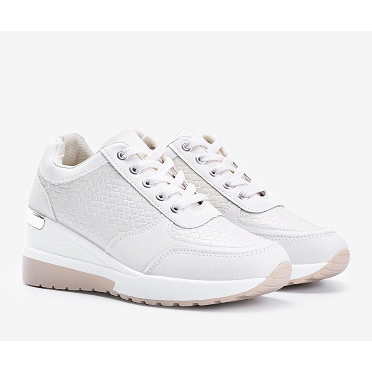 Bež tenisice na klin s pletenim uzorkom Dianne 1