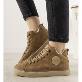 Big Star smeđe izolirane ženske tenisice Giulia smeđa 1