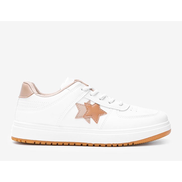 BM Bijele i smeđe tenisice sa zvjezdicama Polja bijela smeđa 1