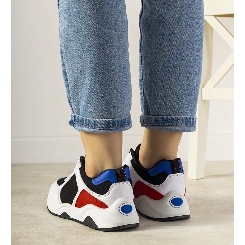 BM Crno -bijele tenisice s umetcima u boji za obuku bijela 1